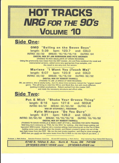 Various : NRG For The 90's Volume 10 (12", Comp, Promo, Pur)