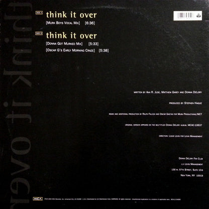 Donna de Lory : Think It Over (12", Single)