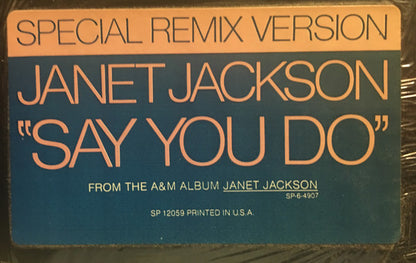 Janet Jackson : Say You Do (12")