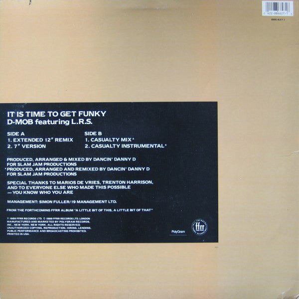 D-Mob* Featuring LRS* & D.C.Sarome* : It Is Time To Get Funky (12")