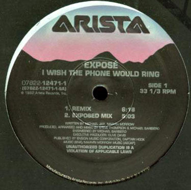 Exposé : I Wish The Phone Would Ring (12")