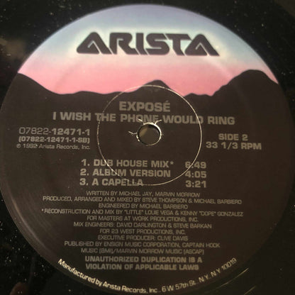 Exposé : I Wish The Phone Would Ring (12")