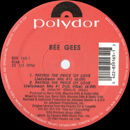 Bee Gees : Paying The Price Of Love (12")