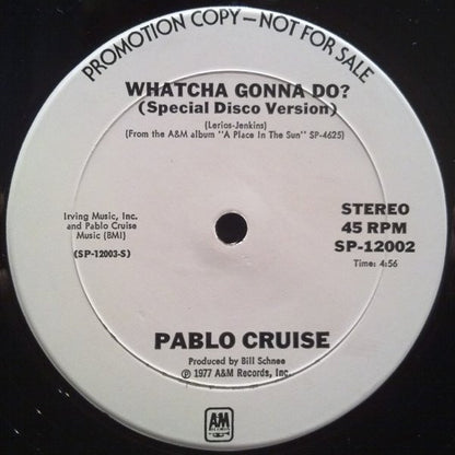 Pablo Cruise : Whatcha Gonna Do? (12", Promo)