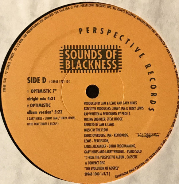 Sounds Of Blackness : Optimistic (2x12")