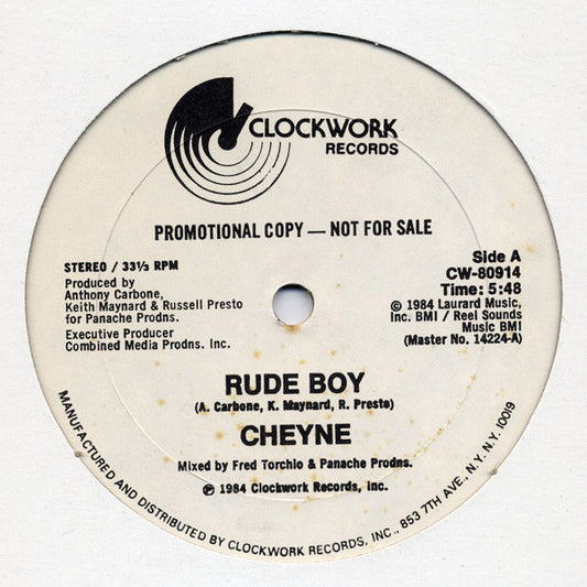 Cheyne : Rude Boy (12", Promo)