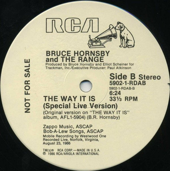 Bruce Hornsby And The Range : On The Western Skyline (12", Promo)