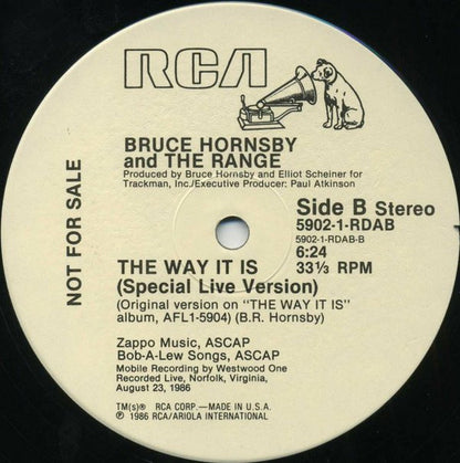 Bruce Hornsby And The Range : On The Western Skyline (12", Promo)