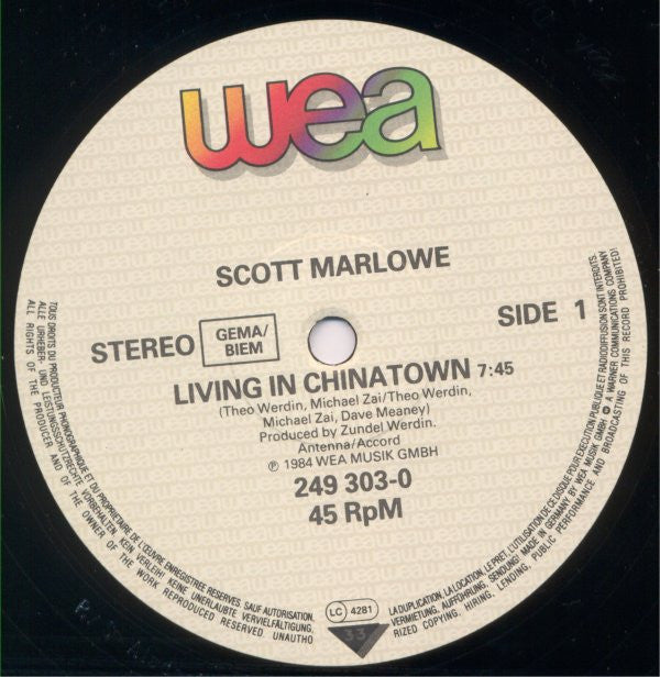 Scott Marlowe : Living In Chinatown (12")