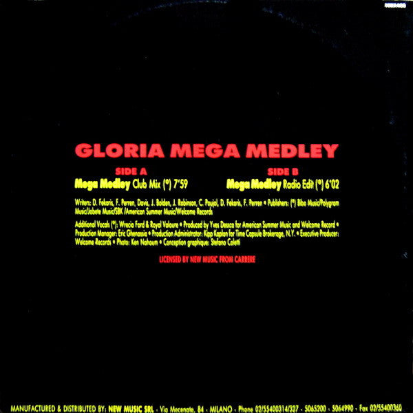 Gloria Gaynor Featuring Wrecia Ford & Royal Valoure : Mega Medley (12")