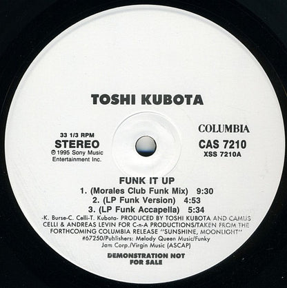 Toshinobu Kubota : Funk It Up (12", Promo)