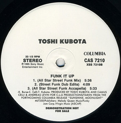 Toshinobu Kubota : Funk It Up (12", Promo)