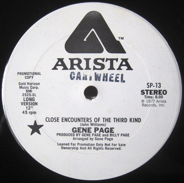 Gene Page : Close Encounters Of The Third Kind (12", Promo)
