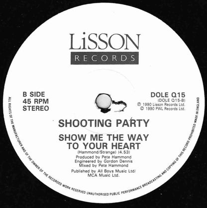 Shooting Party : Let's Hang On (12", Single)
