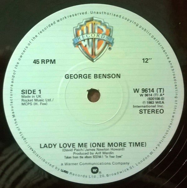 George Benson : Lady Love Me (One More Time) (12")