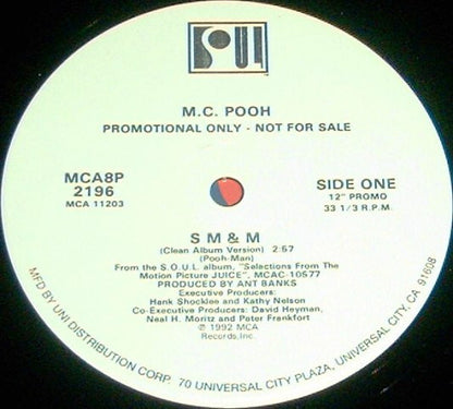 MC Pooh : S M & M (12", Promo)