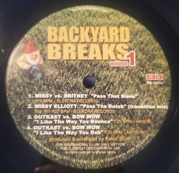 Various : Backyard Breaks Volume 1 (12", Comp, Promo)