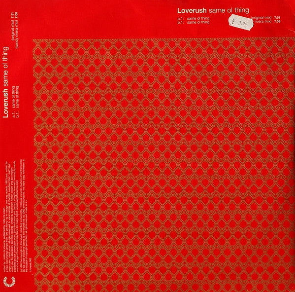 Loverush : Same Ol' Thing (12", Pic, Promo, Gol)