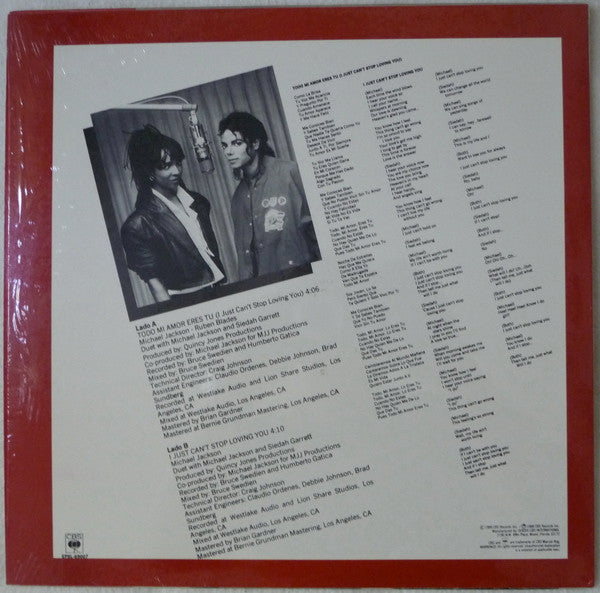 Michael Jackson : Todo Mi Amor Eres Tu (12", Maxi, Ltd, Car)