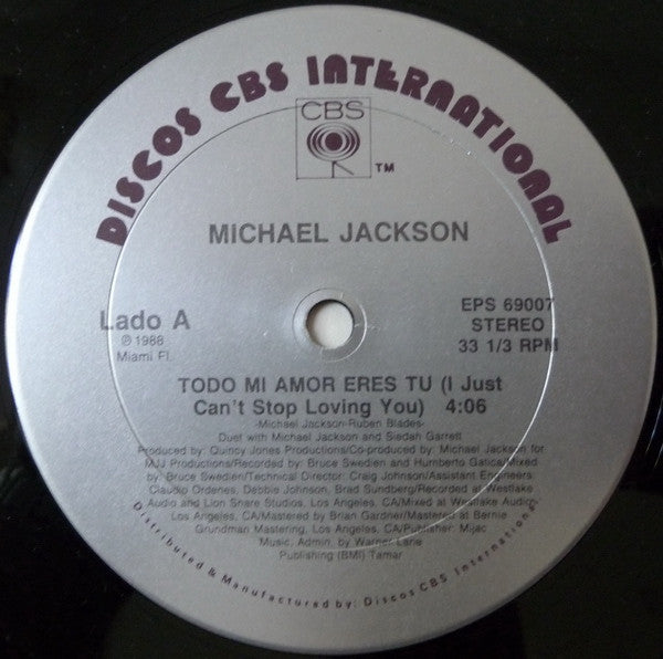 Michael Jackson : Todo Mi Amor Eres Tu (12", Maxi, Ltd, Car)