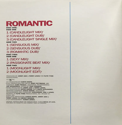 Karyn White : Romantic (2x12", Promo, Gat)