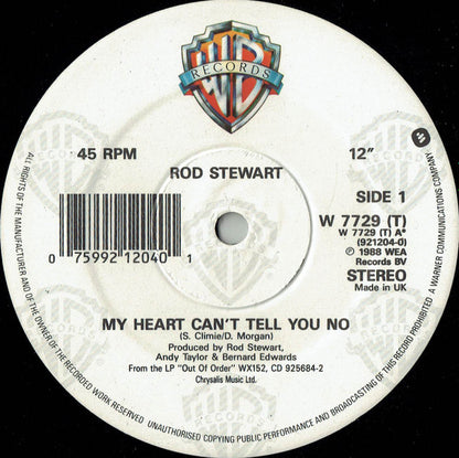 Rod Stewart : My Heart Can't Tell You No (12", Single)