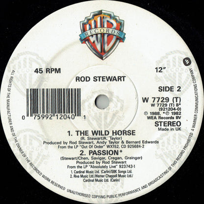 Rod Stewart : My Heart Can't Tell You No (12", Single)