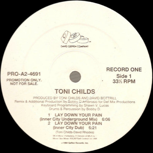 Toni Childs : Lay Down Your Pain (2x12", Promo)