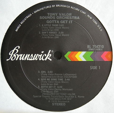 Tony Valor Sounds Orchestra : Gotta Get It (LP, Album)