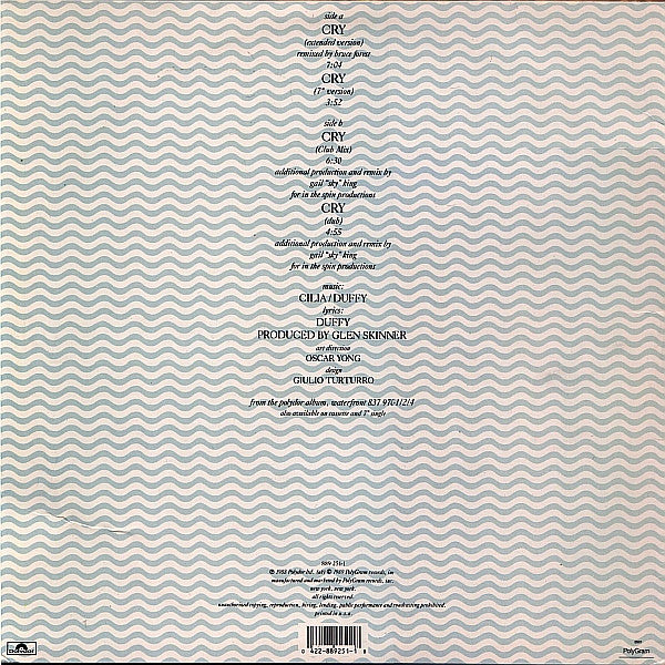 Waterfront (2) : Cry (12", Single)