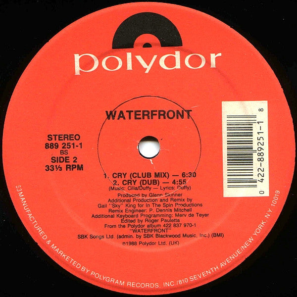 Waterfront (2) : Cry (12", Single)