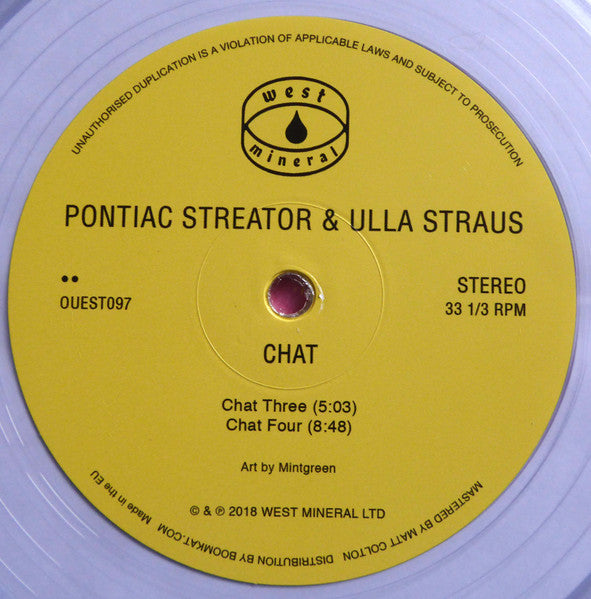 Pontiac Streator & Ulla Straus : Chat (12", Cle)