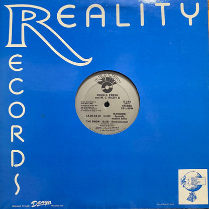 Doug E. Fresh And The Get Fresh Crew / Doug E. Fresh And M. C. Ricky D* : The Show / La-Di-Da-Di (12", Single)