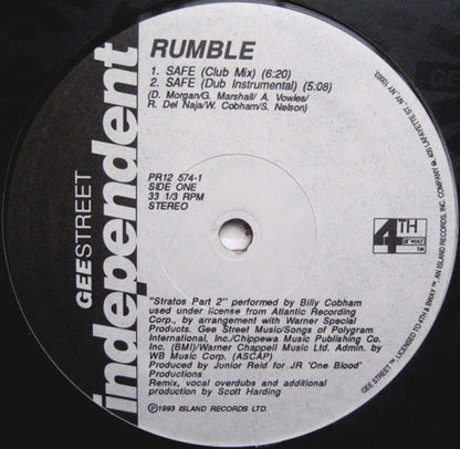 Rumble (2) : Safe (12", Promo)