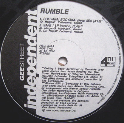 Rumble (2) : Safe (12", Promo)