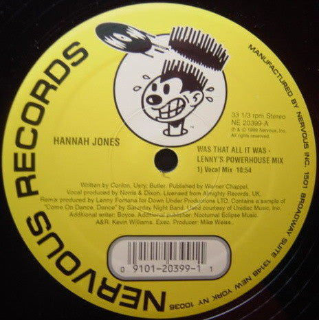 Hannah Jones : Was That All It Was (Lenny Fontana Powerhouse Mixes) (12")