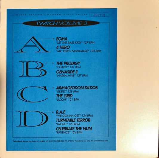 Various : Twitch Volume 3 (2x12", Ltd, Blu)