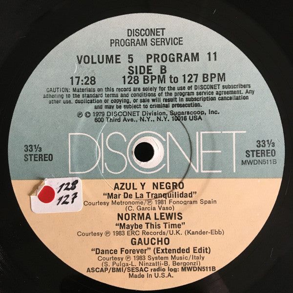 Various : Volume 5 Program 11 (2x12", P/Mixed)