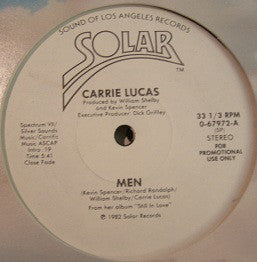 Carrie Lucas : Men / I Just Can't Do Without Your Love (12", Promo)