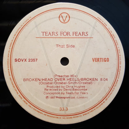 Tears For Fears : Broken / Head Over Heels / Broken (Preacher Mix) (12", Single)