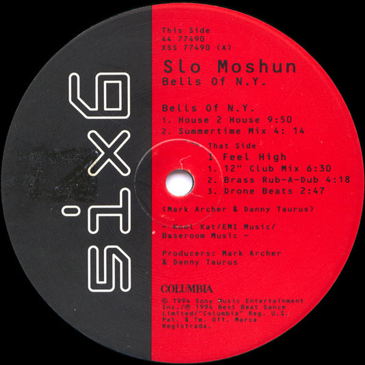 Slo Moshun : Bells Of N.Y. / I Feel High (12")