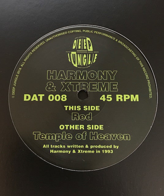 Harmony & Xtreme : Temple Of Heaven / Red  (12", RE)