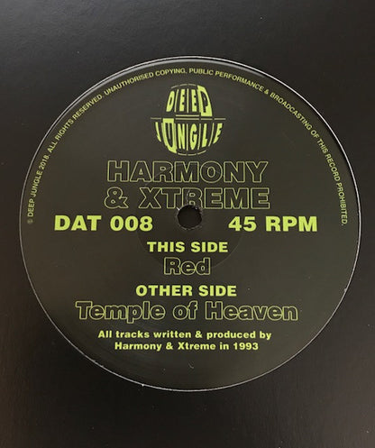 Harmony & Xtreme : Temple Of Heaven / Red  (12", RE)