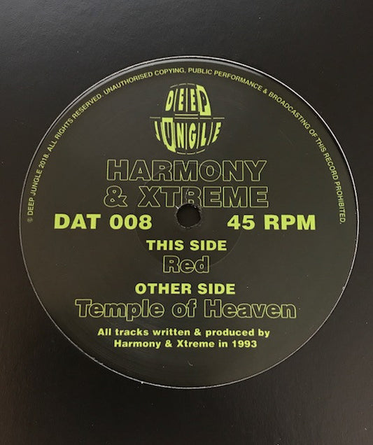 Harmony & Xtreme : Temple Of Heaven / Red  (12", RE)