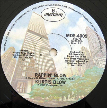 Kurtis Blow : Rappin' Blow (12", 72 )