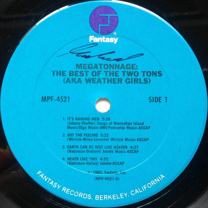 Two Tons* AKA The Weather Girls : Megatonnage (The Best Of Two Tons Aka The Weather Girls) (LP, Comp)