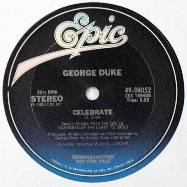 George Duke : Celebrate (12", Single, Promo)