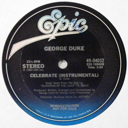 George Duke : Celebrate (12", Single, Promo)