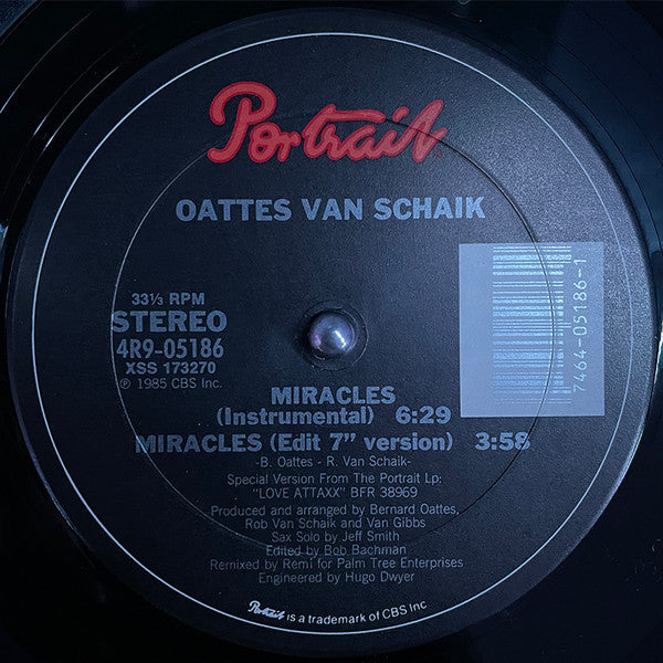 Oattes Van Schaik : Miracles (12")