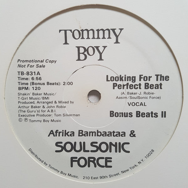 Afrika Bambaataa & Soulsonic Force : Looking For The Perfect Beat (12", Promo)